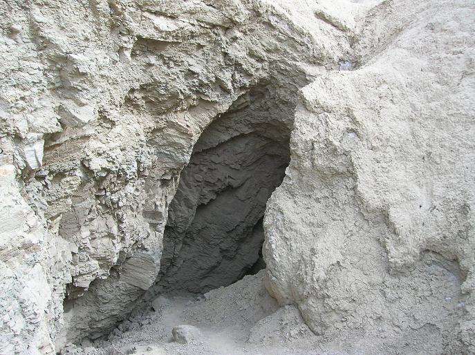 Mud cave entrance, Anza Borrego