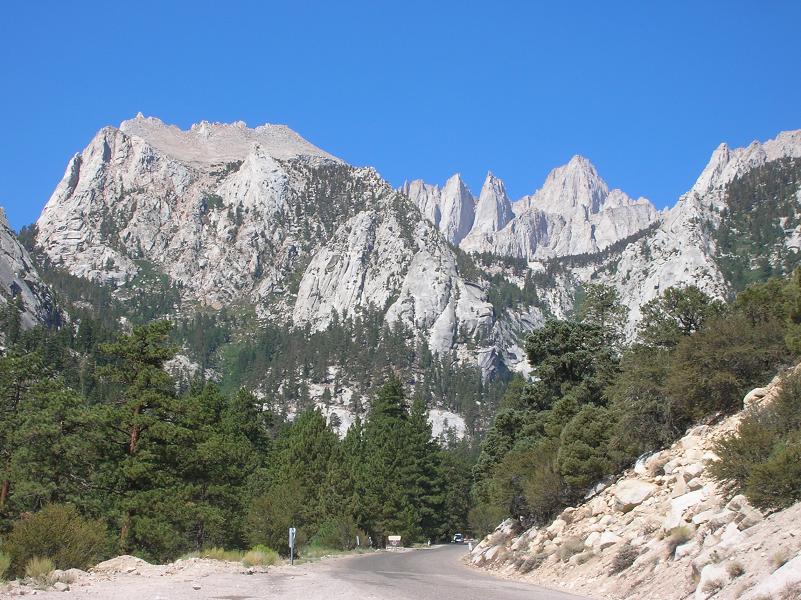 Mount Whitney from Whitney Portal Road