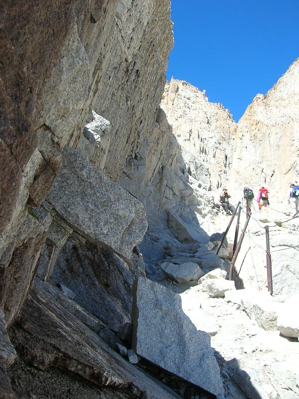 Cables on switchbacks, Mt Whitney