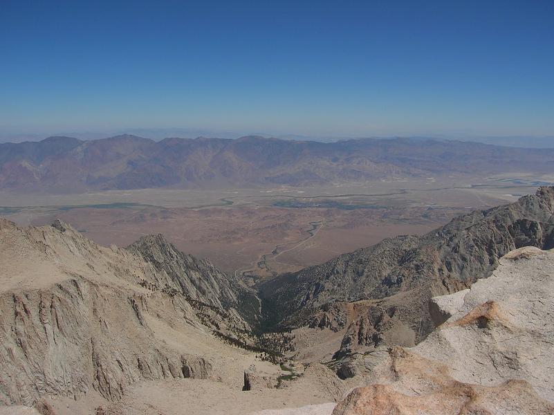 From summit looking east to Lone Pine and the Portal where we started