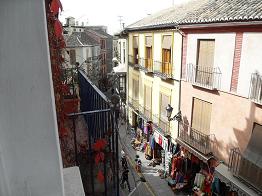 View of street from Hostal Landazuri, Granada