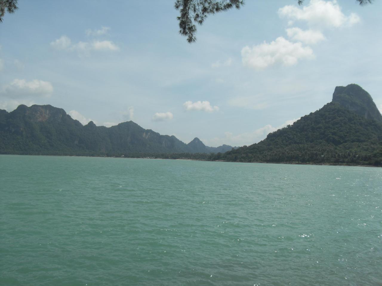 First view of the Gulf from the ferry port in Surat Thani