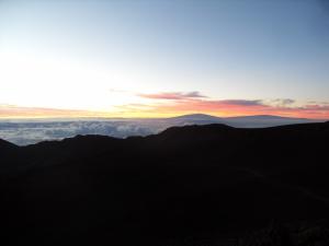 Looking south to the Big Island from Haleakala